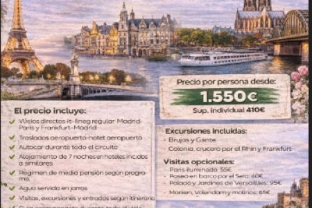 Capitales con encanto y crucero por el Rhin: historia, arte y paisajes fluviales en el corazón de Europa