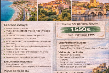 Tesoros de la Provenza y la Costa Azul: un viaje entre pueblos con encanto, historia y mar Mediterráneo