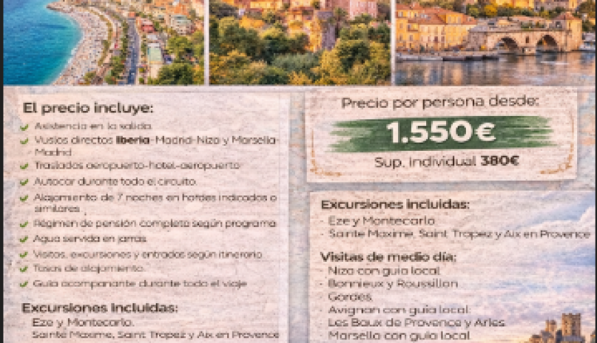 Tesoros de la Provenza y la Costa Azul: un viaje entre pueblos con encanto, historia y mar Mediterráneo