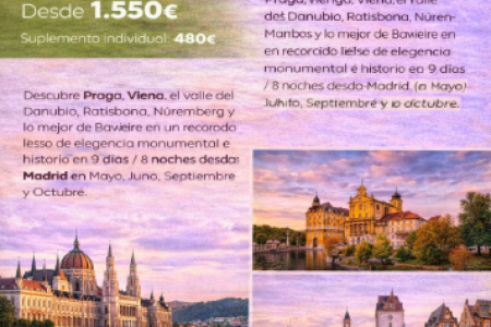 Lo Mejor de Centroeuropa en 9 días: Praga, Viena, Valle del Danubio, Ratisbona, Núremberg y Ruta Romántica