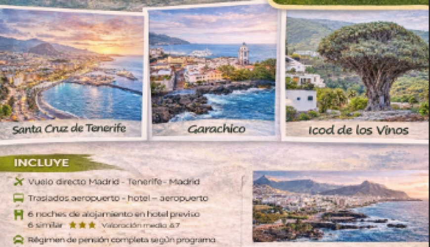 Viaje a Tenerife desde Madrid – Naturaleza volcánica y paisajes únicos bajo el Teide