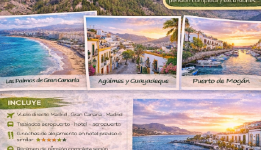 Viaje a Gran Canaria “A” desde Madrid – Naturaleza, volcanes y ciudades con encanto