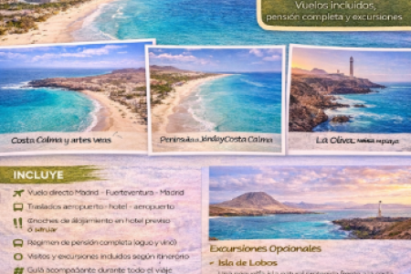 Viaje a Fuerteventura desde Madrid – Playas infinitas y paisajes volcánicos en Canarias