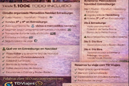 Mercadillos de Navidad en Estrasburgo – Viaje organizado 2026