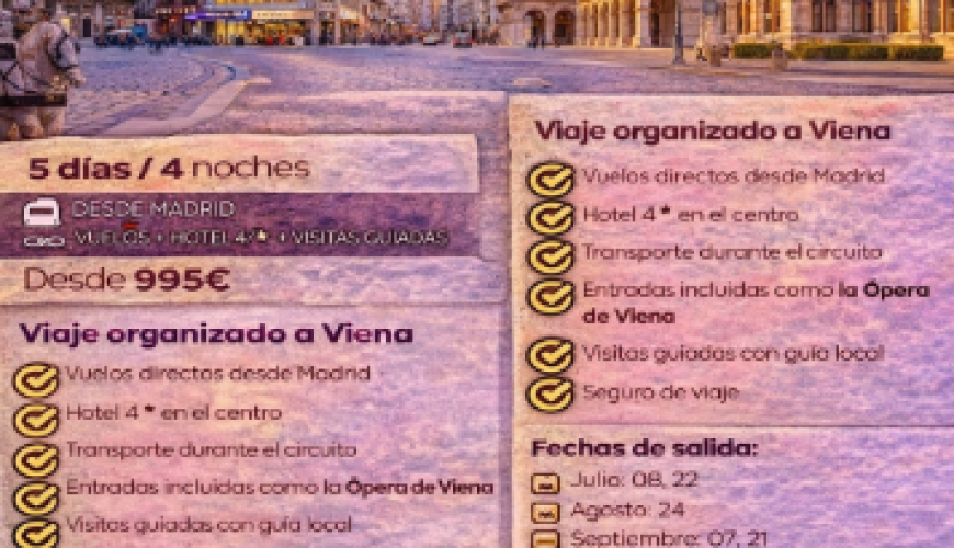 Viaje a Viena 5 días desde Madrid – Capital del arte en Europa