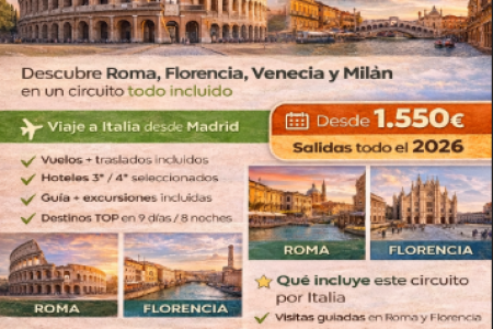 Los Tesoros de Italia en 9 días: Viaje organizado por Italia 2026