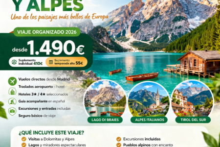 Dolomitas y Alpes 2026: Viaje organizado por los paisajes más espectaculares de Europa
