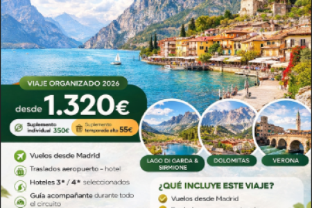 Dolomitas y Lagos del Norte de Italia: viaje organizado 8 días desde Madrid