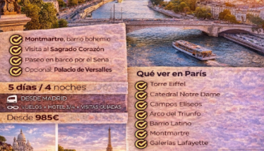 Viaje a París: descubre la ciudad que convierte miradas en recuerdos