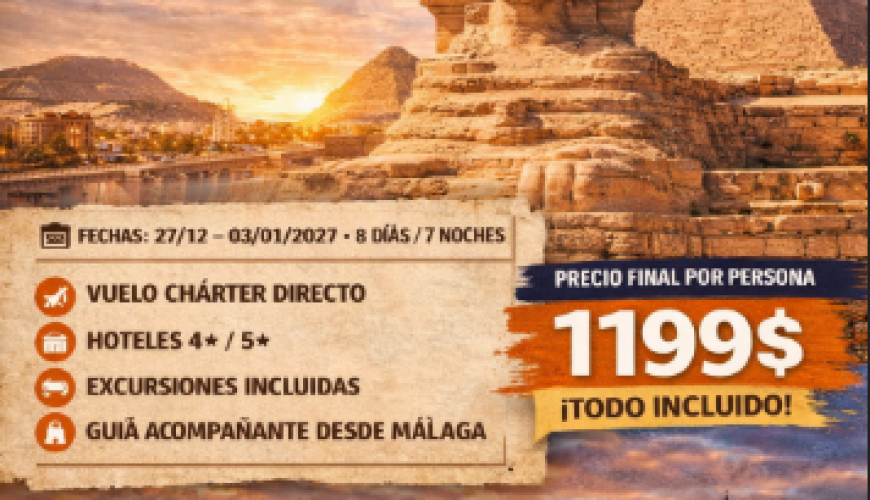 Top Egipto desde Málaga  27/12/2026