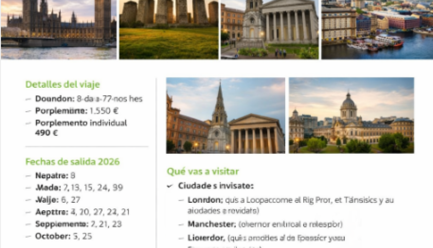 Inglaterra, Ciudades e Historia… Un viaje inolvidable