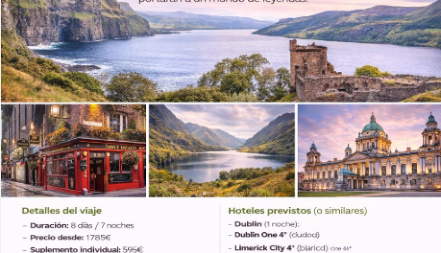 Lo mejor de Escocia e Irlanda, dos tierras mágicas, un viaje inolvidable