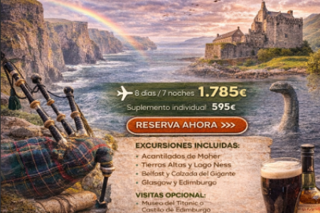 Viaje a Escocia e Irlanda: circuito organizado de 8 días entre paisajes mágicos