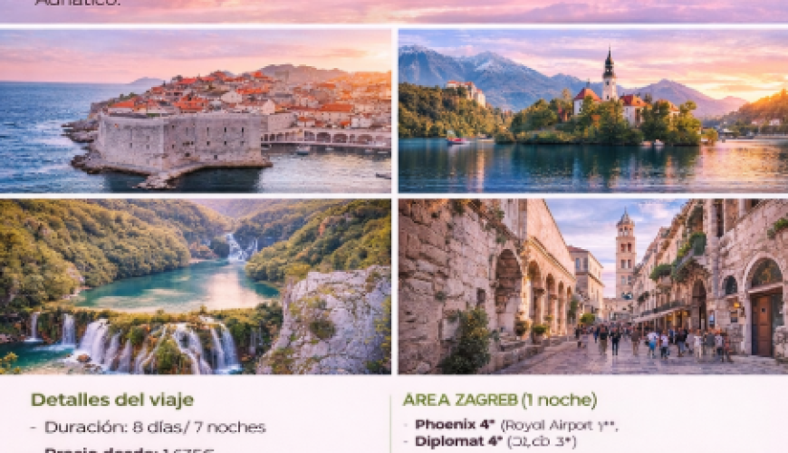 Tesoros de Croacia y Eslovenia, inicio en Zagreb
