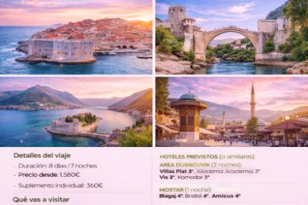 Croacia, Bosnia y Montenegro, las joyas del Adriático y los Balcanes