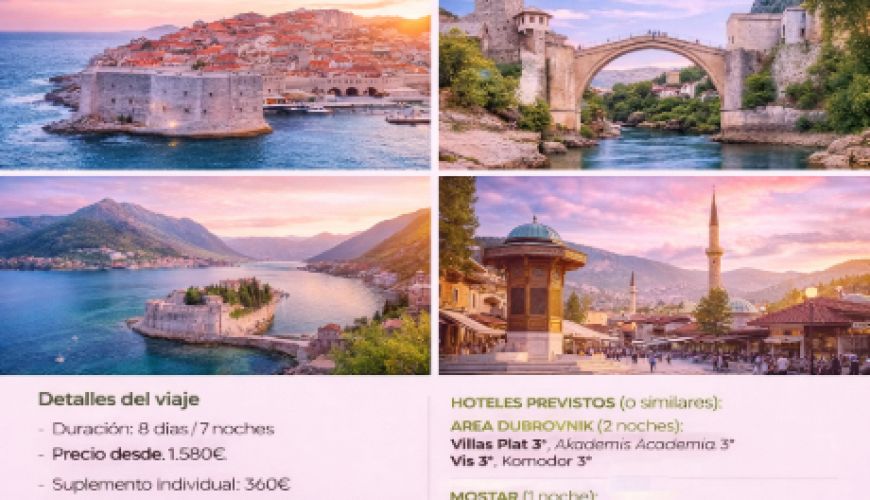Croacia, Bosnia y Montenegro, las joyas del Adriático y los Balcanes