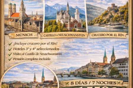 Viaje Cantón de Zúrich, Baviera y Rin Romántico 2026 | TD Viajes