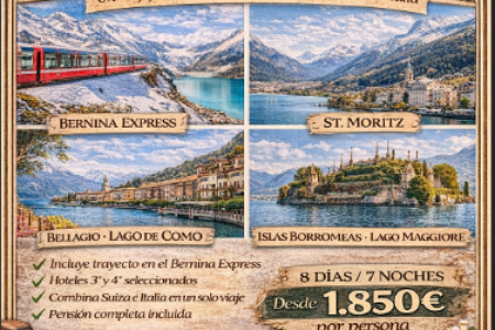 🚆 Viaje Suiza: Bernina Express a Bellagio 2026 | TD Viajes