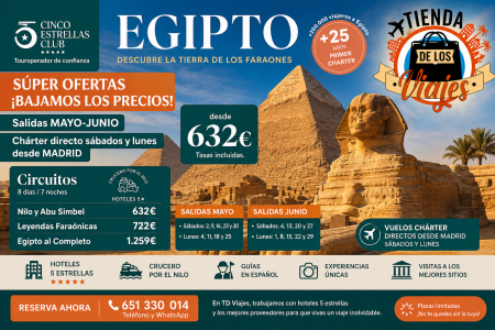 Viaje a Egipto 2026 con Crucero por el Nilo y Hoteles 5 Estrellas | TD Viajes