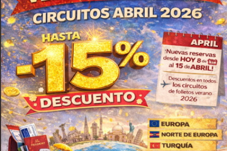 🔥 OFERTA EXCLUSIVA TD VIAJES: HASTA 15% DE DESCUENTO en circuitos 2026 🔥