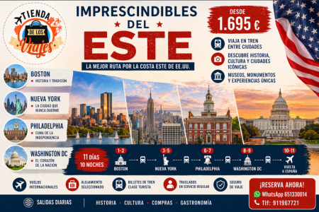 Imprescindibles del Este: Boston, Nueva York, Philadelphia y Washington