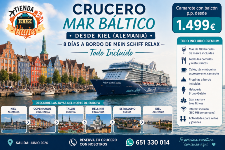 Crucero por el Mar Báltico 2026 desde Kiel con Todo Incluido | TD Viajes
