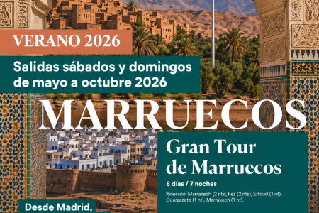 Gran Tour de Marruecos 2026: Ciudades Imperiales, Desierto y Cultura con TD Viajes