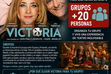 VICTORIA EN MADRID: ENTRADAS PARA GRUPOS +20 PERSONAS EN TEATRO FÍGARO