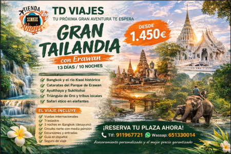 🌏 Gran Tailandia con Erawan desde 1.450€ | TD Viajes