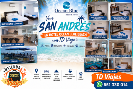 Escápate a San Andrés y alójate en Hotel Ocean Blue Beach con TD Viajes