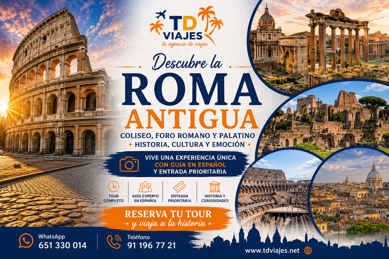 Visita guiada por el Coliseo, Foro Romano y Palatino: la mejor excursión en Roma
