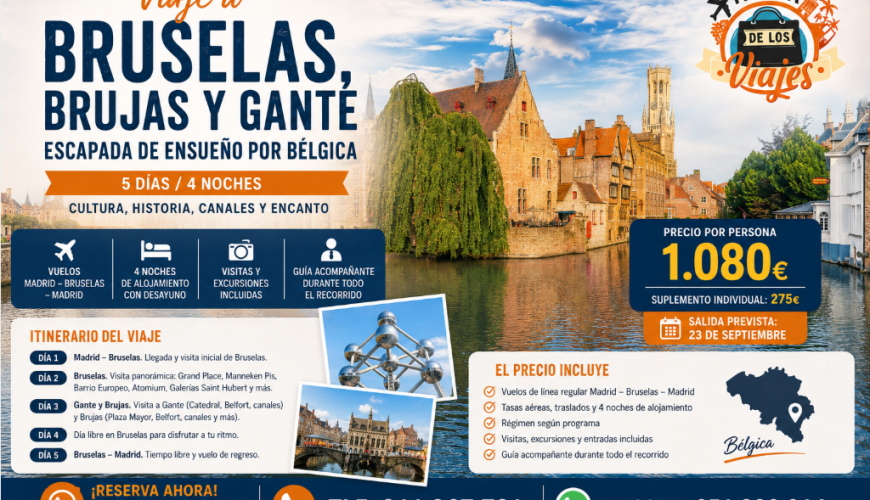 Viaje a Bruselas, Brujas y Gante: Escapada de Ensueño por Bélgica con TD Viajes