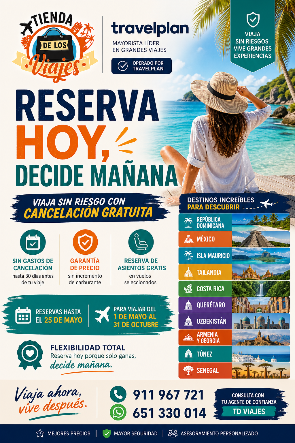 Reserva hoy, decide mañana: la forma más segura de organizar tu viaje