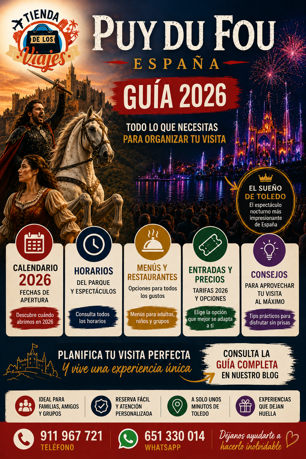 Puy du Fou España 2026: guía completa con fechas, horarios, menús, entradas y consejos para tu visita