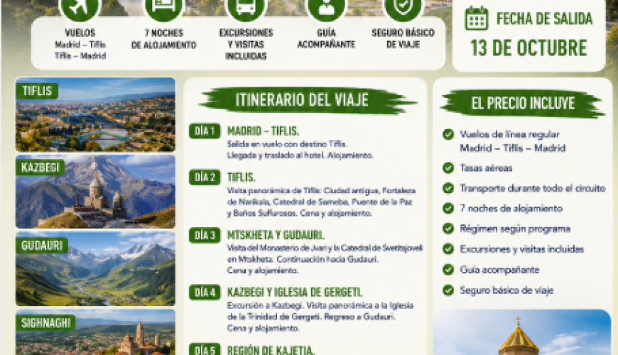 Viaje a Georgia: Cultura, Montañas y Tradición Caucásica con TD Viajes