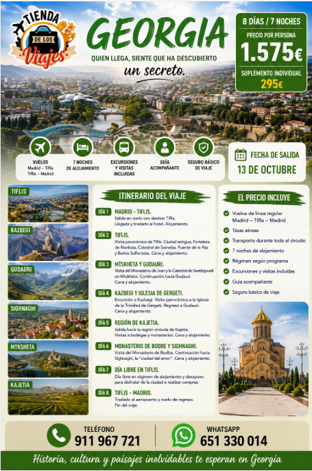 Viaje a Georgia: Cultura, Montañas y Tradición Caucásica con TD Viajes