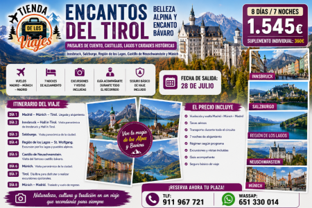 Viaje a Encantos del Tirol: Paisajes Alpinos, Castillos y Ciudades Históricas con TD Viajes