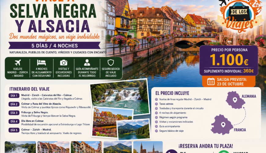 Viaje a la Selva Negra y Alsacia: Paisajes de Ensueño entre Alemania y Francia con TD Viajes