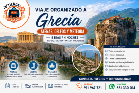 Viaje organizado a Grecia: Atenas, Delfos y Meteora en 5 días