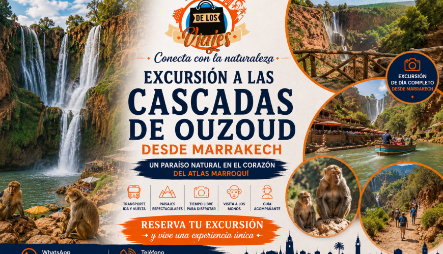Excursión a las Cascadas de Ouzoud desde Marrakech: naturaleza espectacular en Marruecos