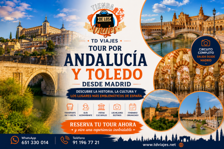 Tour por Andalucía y Toledo desde Madrid: cultura, historia y ciudades imprescindibles