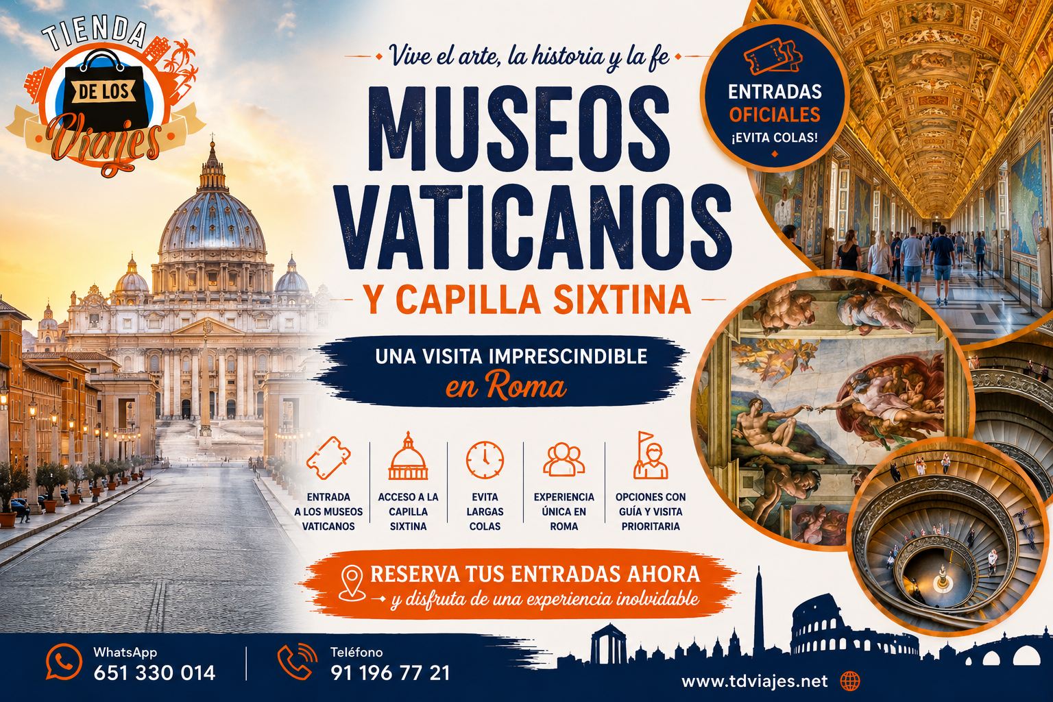 Entradas para los Museos Vaticanos y la Capilla Sixtina: una visita imprescindible en Roma