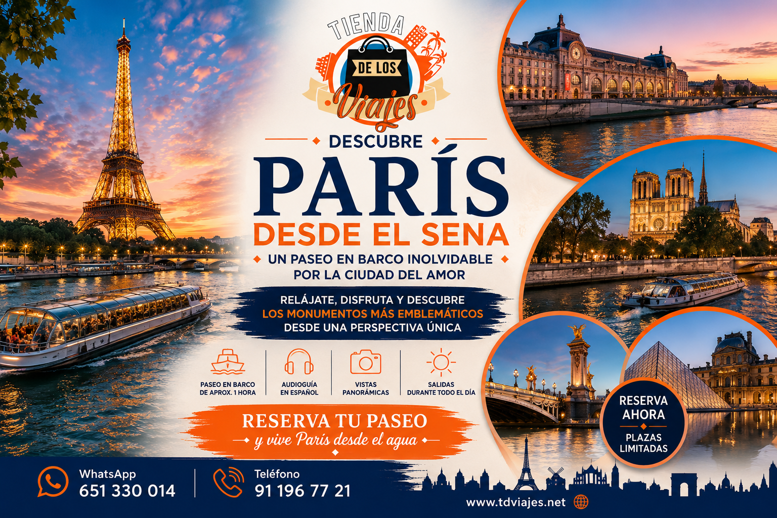 Paseo en barco por el Sena: una de las mejores experiencias en París