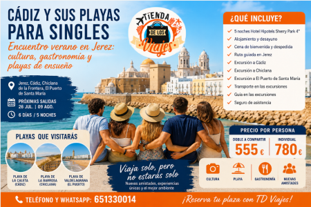 Cádiz y sus playas para Singles