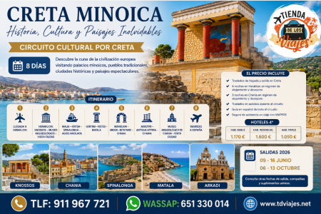 Creta Minoica: Circuito Cultural por Creta en 8 Días