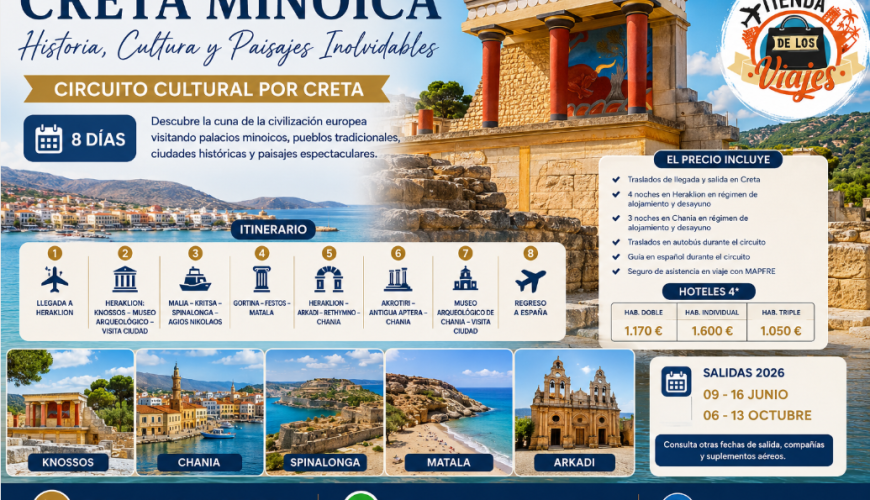 Creta Minoica: Circuito Cultural por Creta en 8 Días