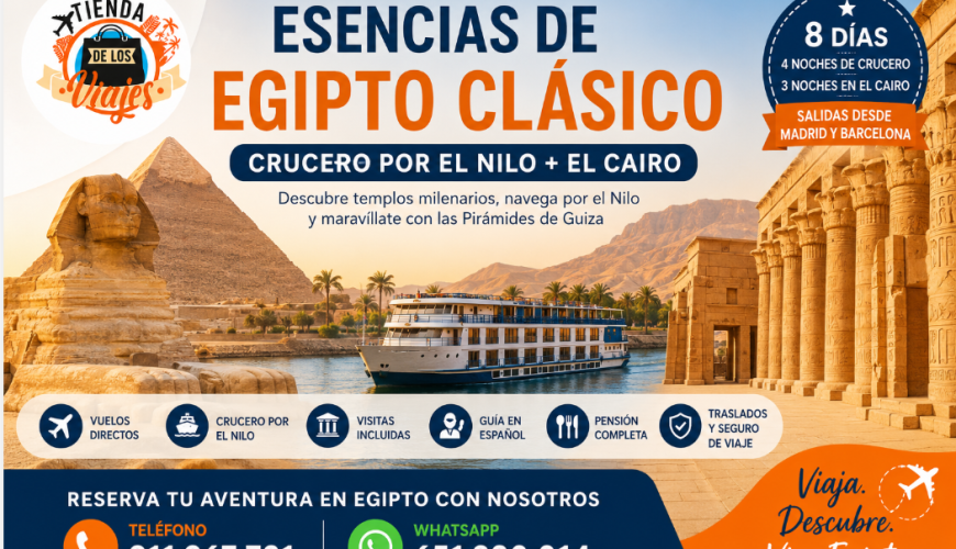 Esencias de Egipto Clásico: circuito con crucero por el Nilo y El Cairo