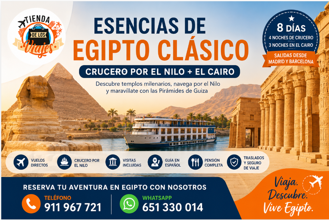 Esencias de Egipto Clásico: circuito con crucero por el Nilo y El Cairo
