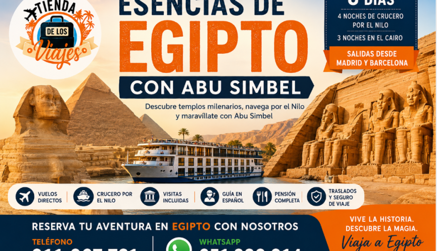 Esencias de Egipto con Abu Simbel: el viaje perfecto para descubrir el país de los faraones