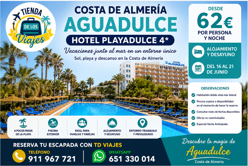 Hotel Playadulce en Aguadulce, Costa de Almería: vacaciones junto al mar en Andalucía